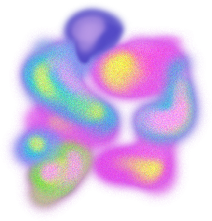 Dreamy Airbrushed Gradient Abstract Blobs